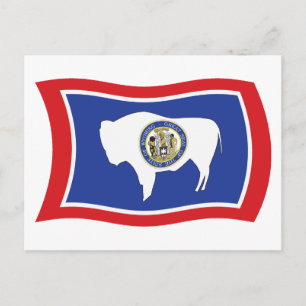 Wyoming Flag Postkarte