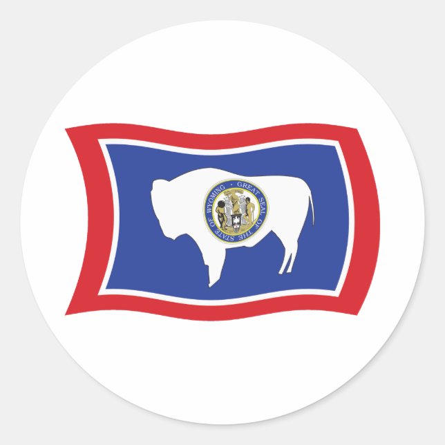 Wyoming Flag Sticker (Vorderseite)