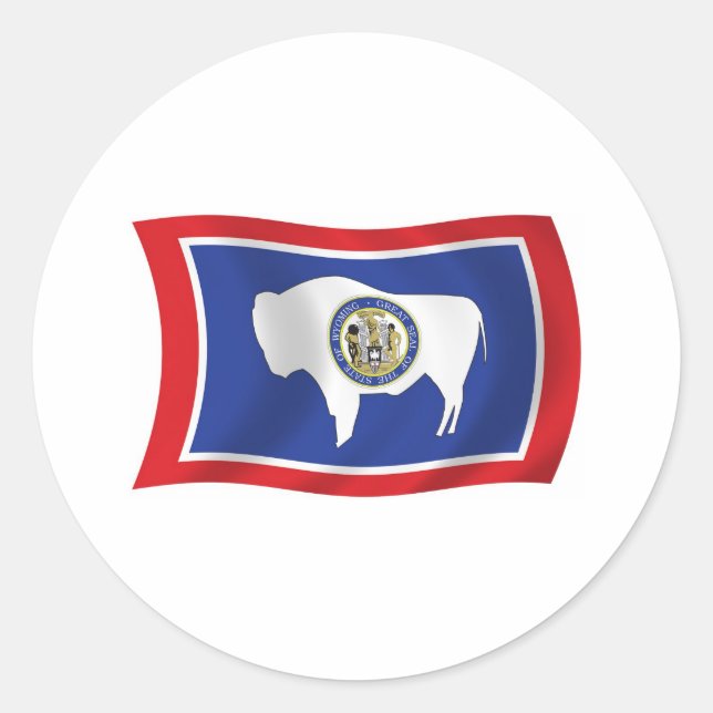 Wyoming Flag Sticker (Vorderseite)