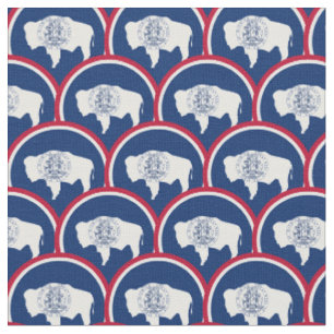 Wyoming Flag & Wyoming Trendy Fabric /mode Stoff