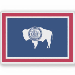 Wyoming-Flagge Aufkleber
