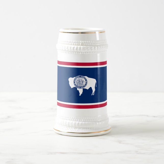 Wyoming-Flagge Bierglas (Mittel)