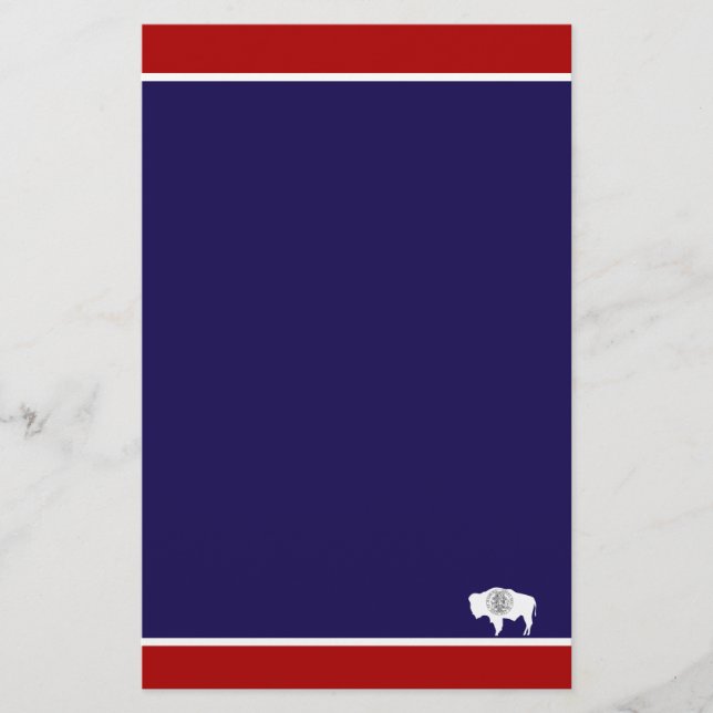 Wyoming-Flagge Briefpapier (Vorderseite)
