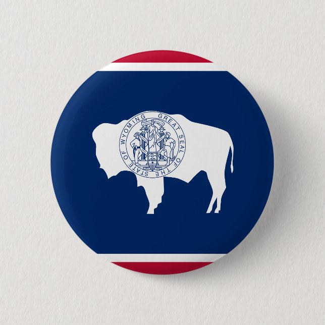 Wyoming-Flagge Button (Vorderseite)