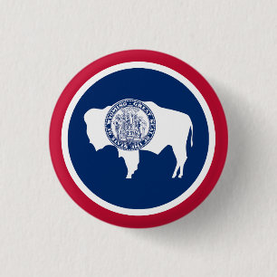Wyoming-Flagge Button