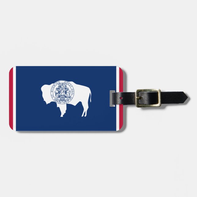 Wyoming-Flagge Gepäckanhänger (Vorderseite horizontal)