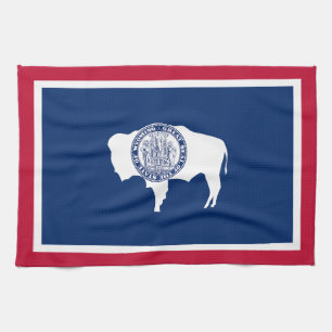 Wyoming-Flagge Geschirrtuch