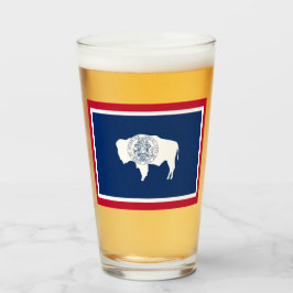 Wyoming-Flagge Glas