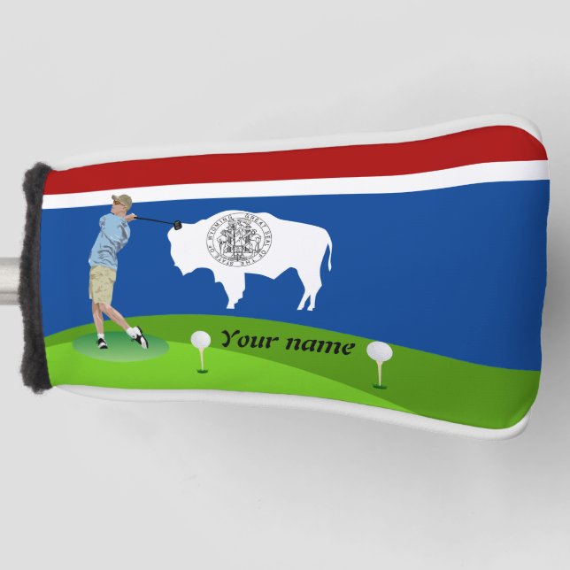Wyoming-Flagge Golf Headcover (Vorderseite)