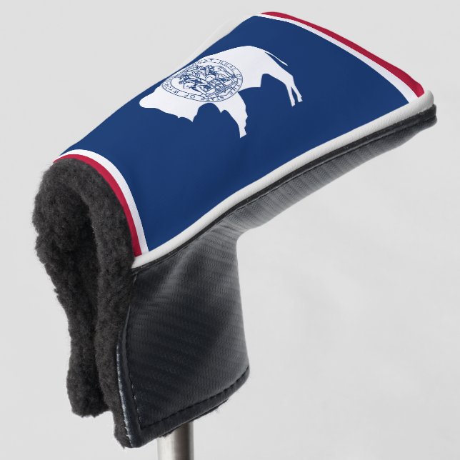 Wyoming-Flagge Golf Headcover (3/4 Vorderseite)