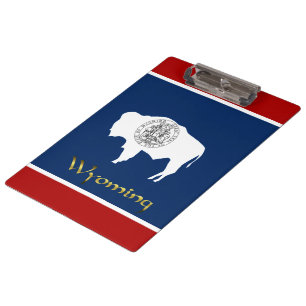 Wyoming-Flagge Klemmbrett