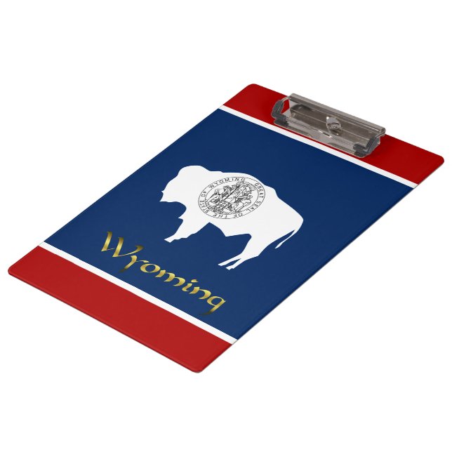 Wyoming-Flagge Klemmbrett (Schrägansicht)