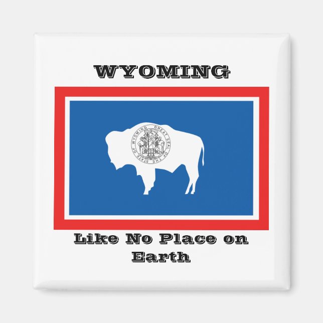 Wyoming-Flagge Magnet (Vorne)