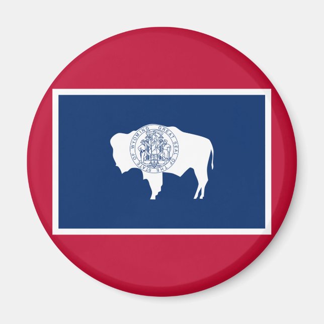 Wyoming-Flagge Magnet (Vorne)