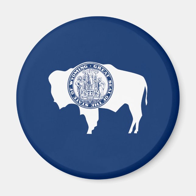 Wyoming-Flagge Magnet (Vorne)