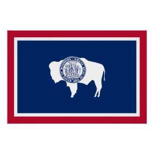 Wyoming-Flagge Poster