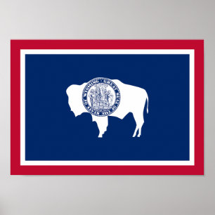 Wyoming-Flagge Poster