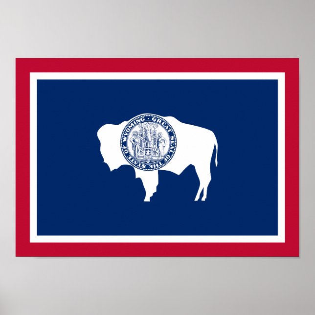 Wyoming-Flagge Poster (Vorne)