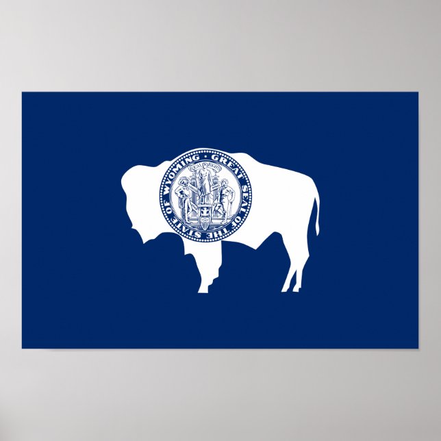 Wyoming-Flagge Poster (Vorne)