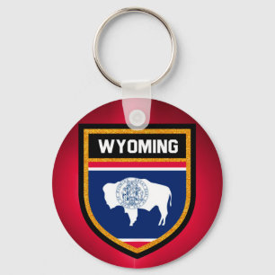 Wyoming-Flagge Schlüsselanhänger