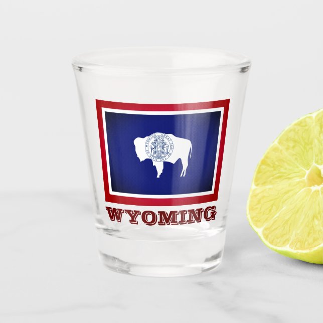 Wyoming-Flagge Schnapsglas (Vorderseite)