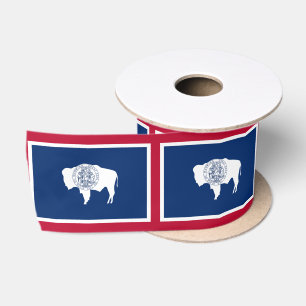 Wyoming-Flaggenband, Amerika, Mode USA, Wyoming Satinband