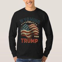 Wyoming for Trump 2024 usa Flag