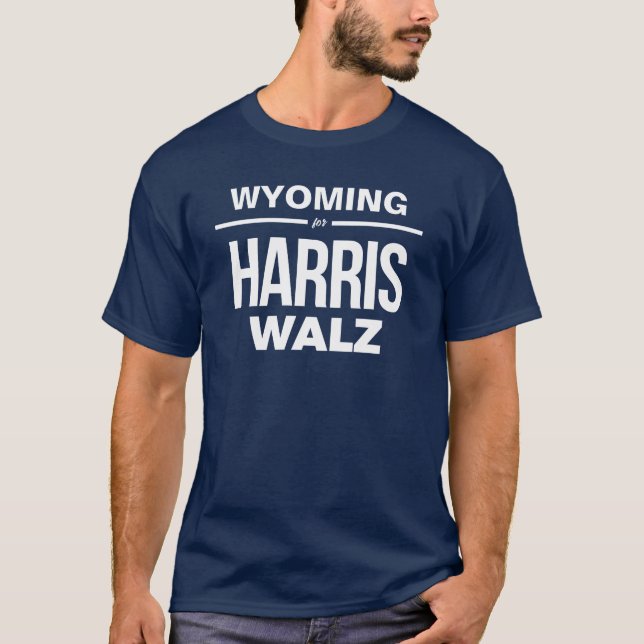 Wyoming für Harris Walz T-Shirt (Vorderseite)