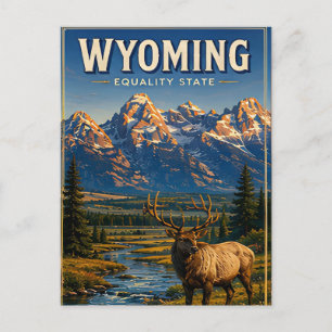 Wyoming Grand Teton Bergwildnis Postkarte