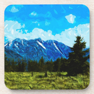 Wyoming Grand Teton Mountains Abstrakt Getränkeuntersetzer