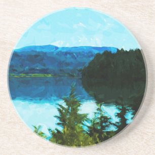 Wyoming Grand Teton Mountains Abstrakt Sandstein Untersetzer