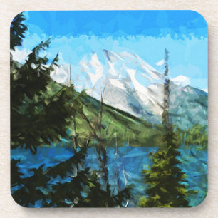 Wyoming Grand Teton Mountains Abstrakt Untersetzer