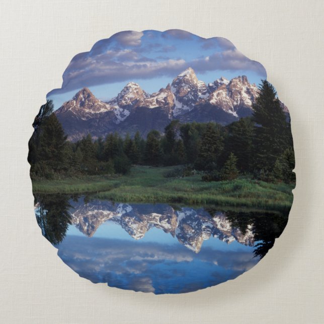 Wyoming, Grand Teton Nationalpark 4 Rundes Kissen (Vorderseite)