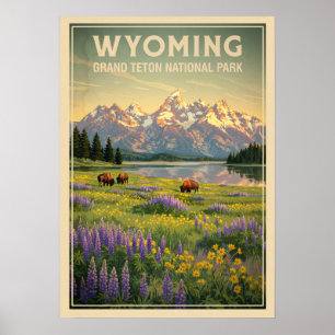 Wyoming Grand Teton Nationalpark V03 Poster