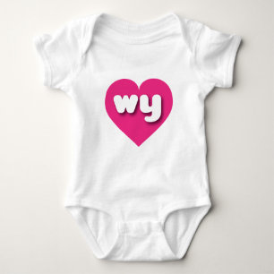 Wyoming heiß rosa Herz - Ich liebe WY Baby Strampler