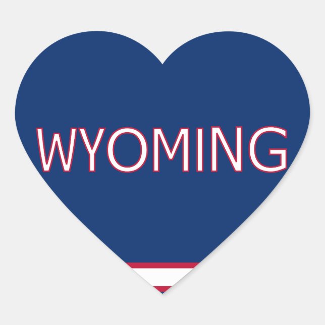 Wyoming Herz-Aufkleber (Vorderseite)
