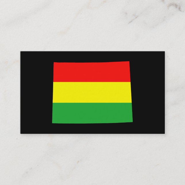 Wyoming in Rasta Colors Visitenkarte (Vorderseite)