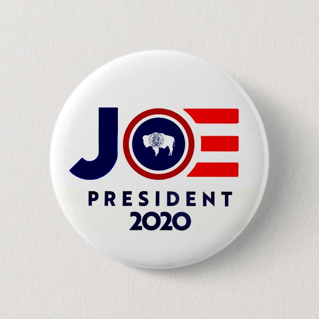 Wyoming ist für Joe 2020 Button (Vorderseite)