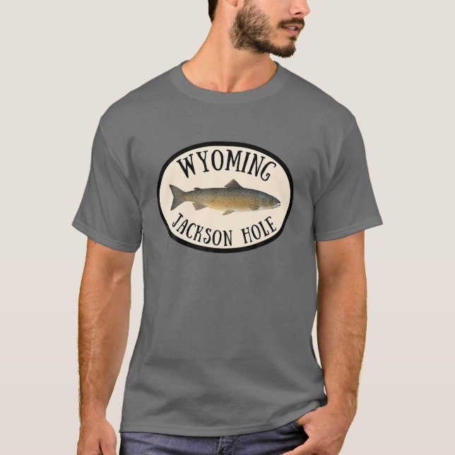 Wyoming Jackson Hole Trout Fly Fishing Nature Outd T-Shirt (Vorderseite)