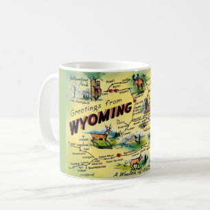 Wyoming-Karte-Tasse Kaffeetasse