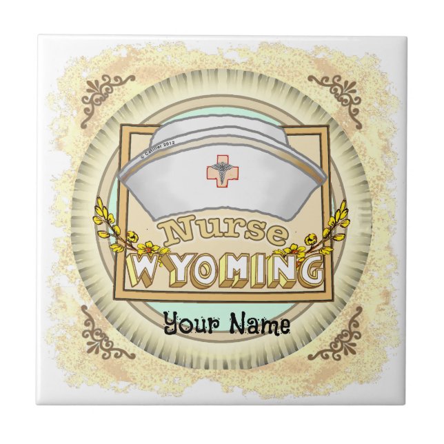 Wyoming Krankenschwester Fliese (Vorderseite)