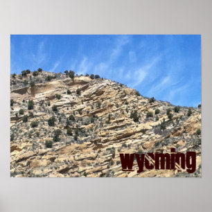 Wyoming-landschaftliches Felsposter Poster