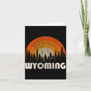 Wyoming - lustige Natur Retro-Wandern 60er 70er 80 Karte