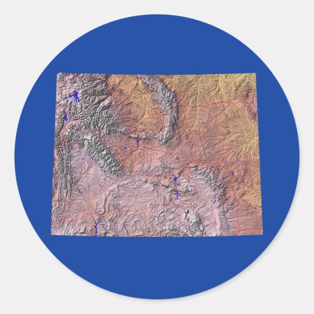 Wyoming Map Sticker (Vorderseite)
