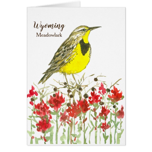 Wyoming Meadowlark Wildblumen Staat Bird (Vorne)