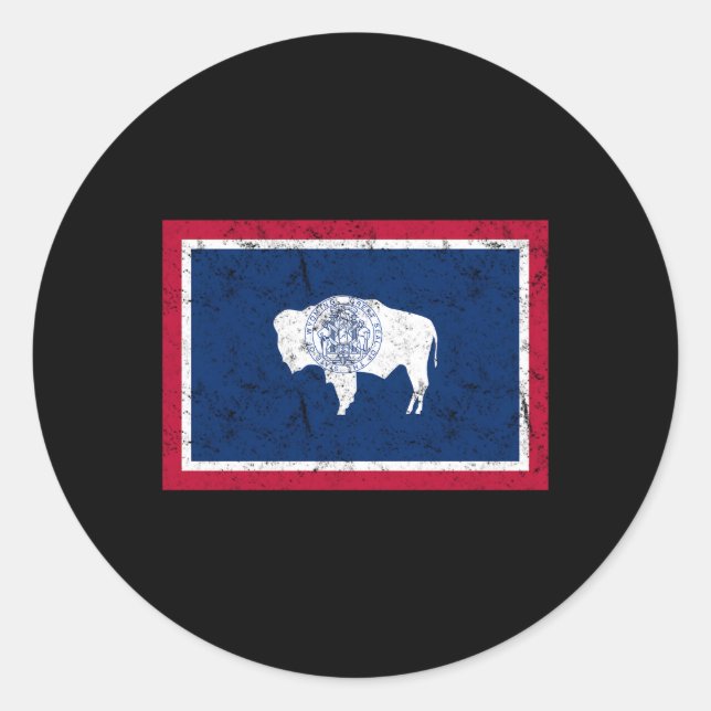 Wyoming Not State Flag Runder Aufkleber (Vorderseite)