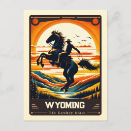 Wyoming | Patriotischer Geist Vintage Postkarte