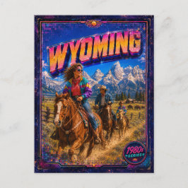 Wyoming Postkarte 80er Retro