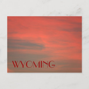 WYOMING Red Sky Postcard Postkarte