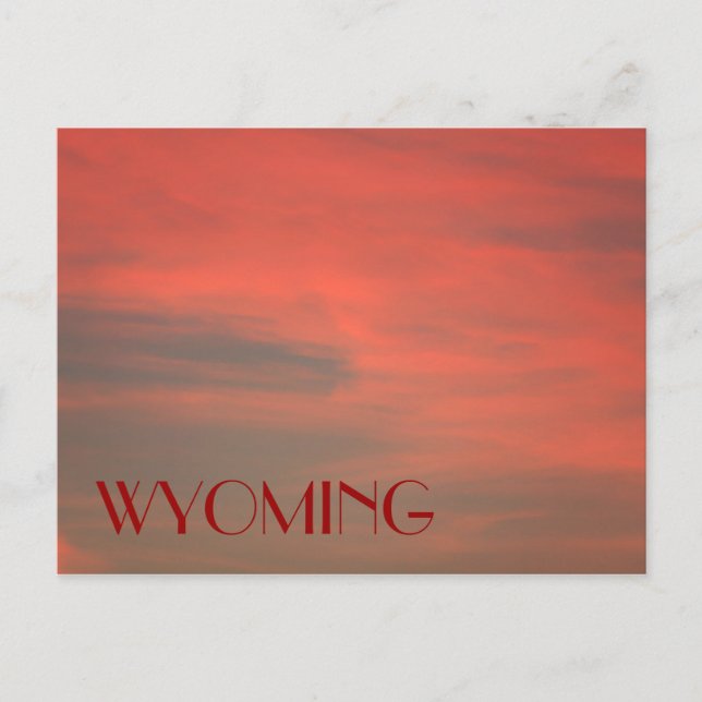 WYOMING Red Sky Postcard Postkarte (Vorderseite)